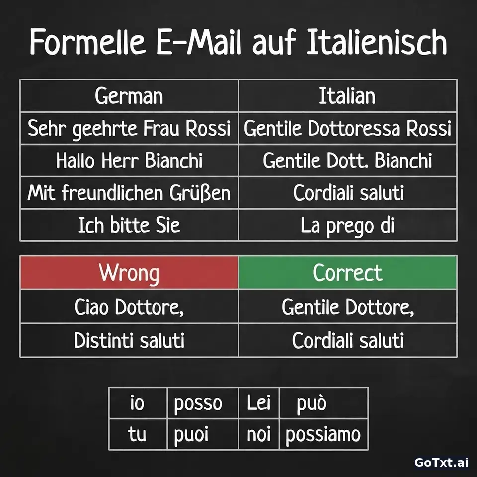 Formelle E-Mails auf Italienisch: 4 Fallen, die dich sofort als Nicht-Muttersprachler verr — illustration | GoTxt