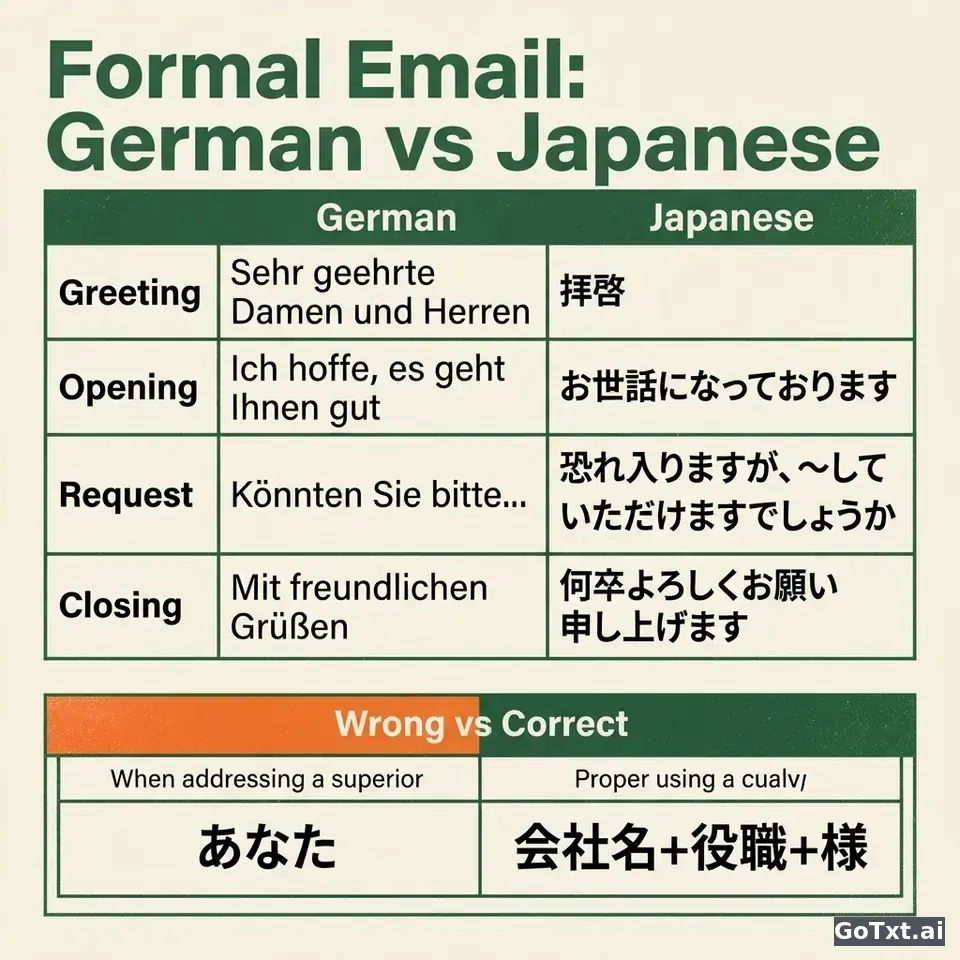 Formelle E-Mails auf Japanisch: 4 Fallen, die dich sofort als Nicht-Muttersprachler entlar — illustration | GoTxt