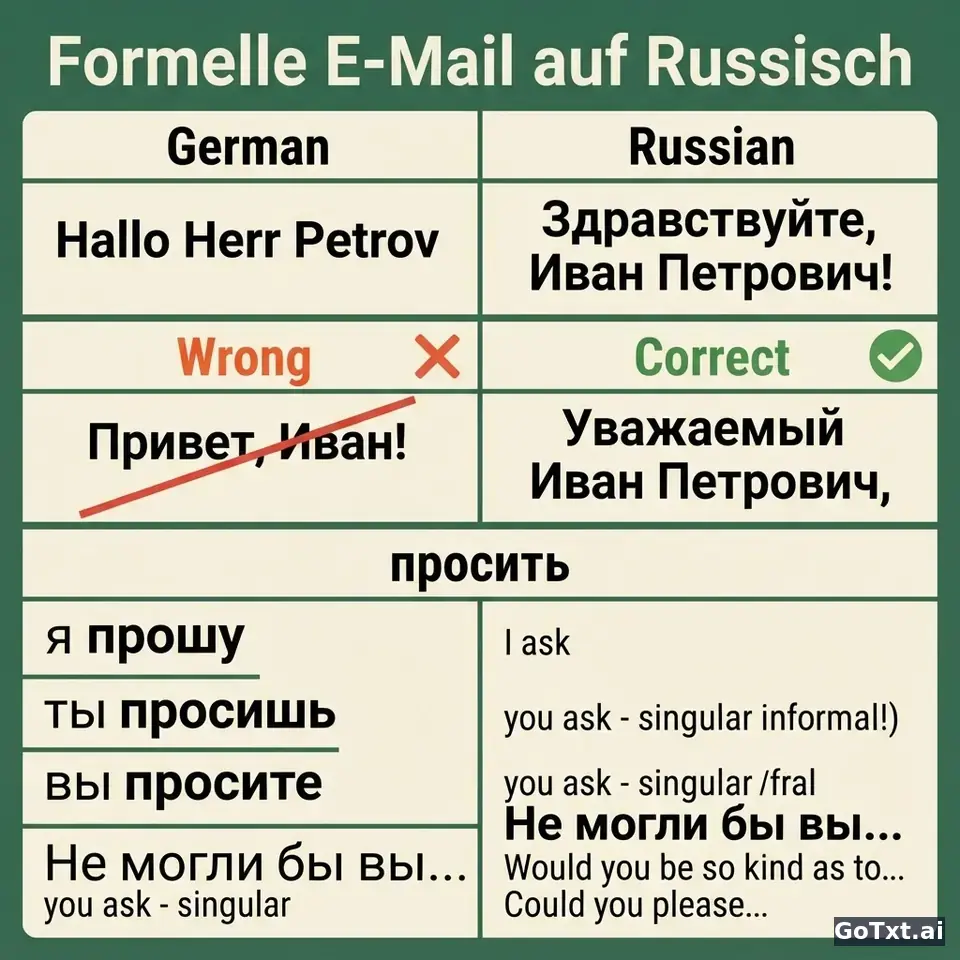 Formelle E-Mails auf Russisch: 4 Fallen, die Sie sofort als Nicht-Muttersprachler entlarve — illustration | GoTxt