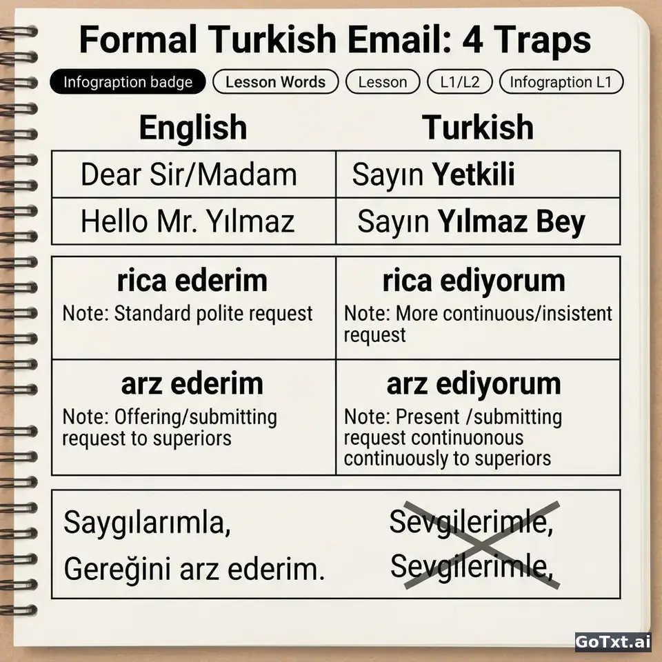 Formal Emails in Turkish: 4 Traps That Reveal You're Not a Native — illustration | GoTxt