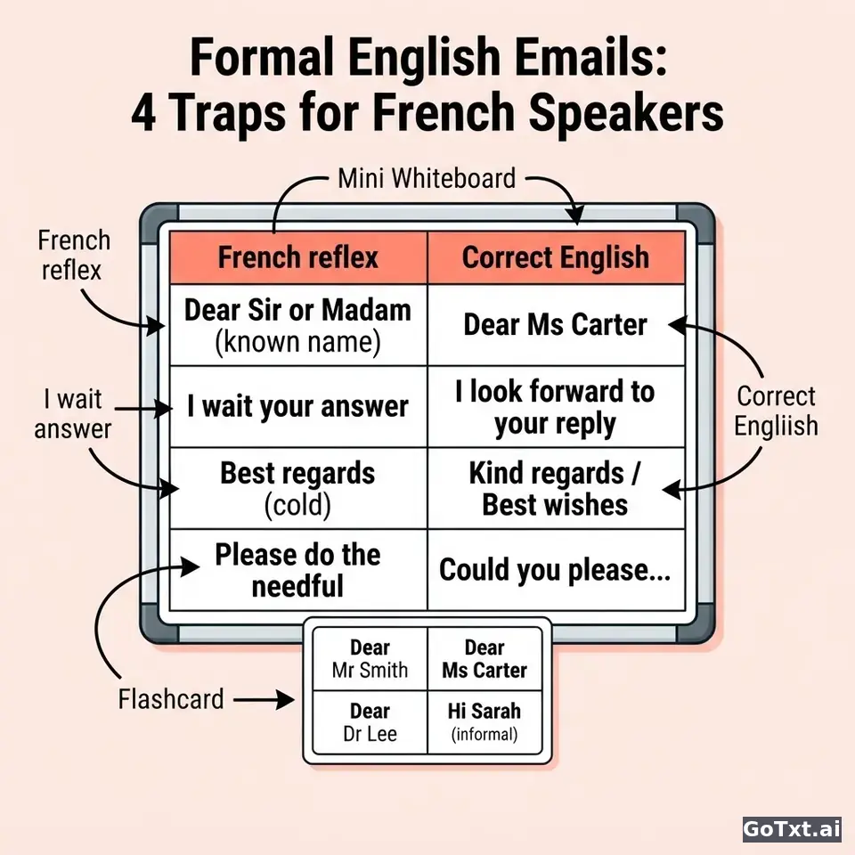E-mails professionnels en anglais : 4 pièges qui trahissent un francophone — illustration | GoTxt