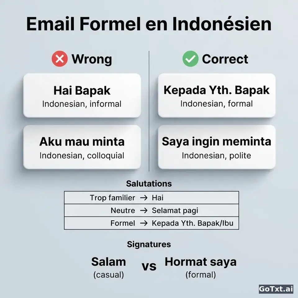 E-mails professionnels en indonésien : 4 pièges qui trahissent un étranger — illustration | GoTxt