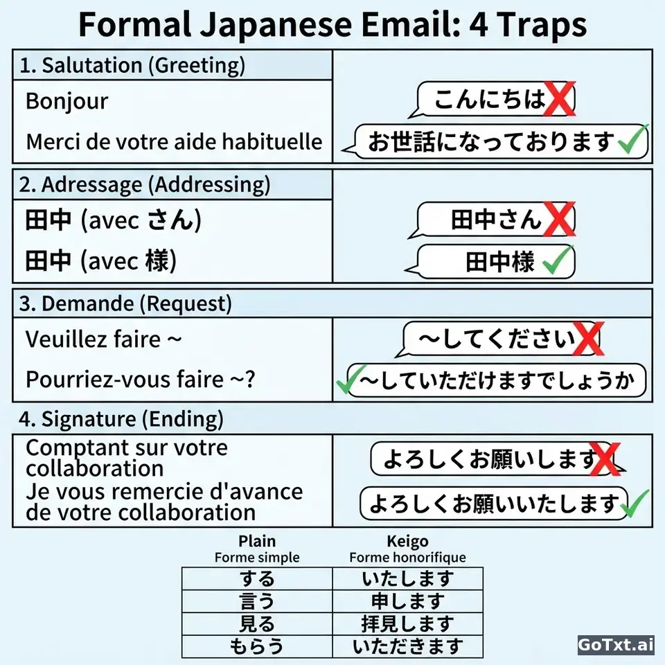 E-mails formels en japonais : 4 pièges qui trahissent un étranger — illustration | GoTxt
