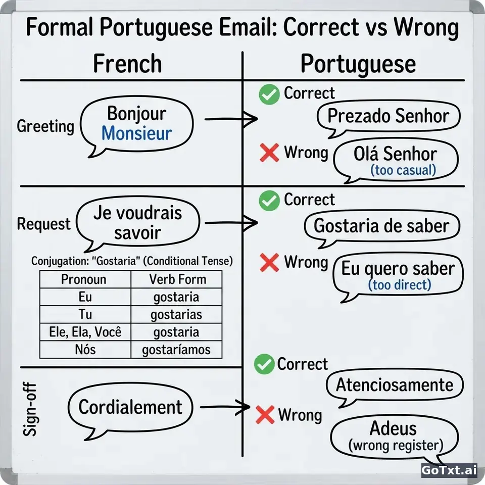 E-mails formels en portugais : 4 pièges qui trahissent un francophone — illustration | GoTxt