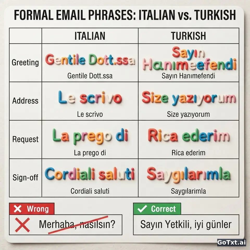 Email formali in turco: 4 trappole che ti smascherano subito — illustration | GoTxt