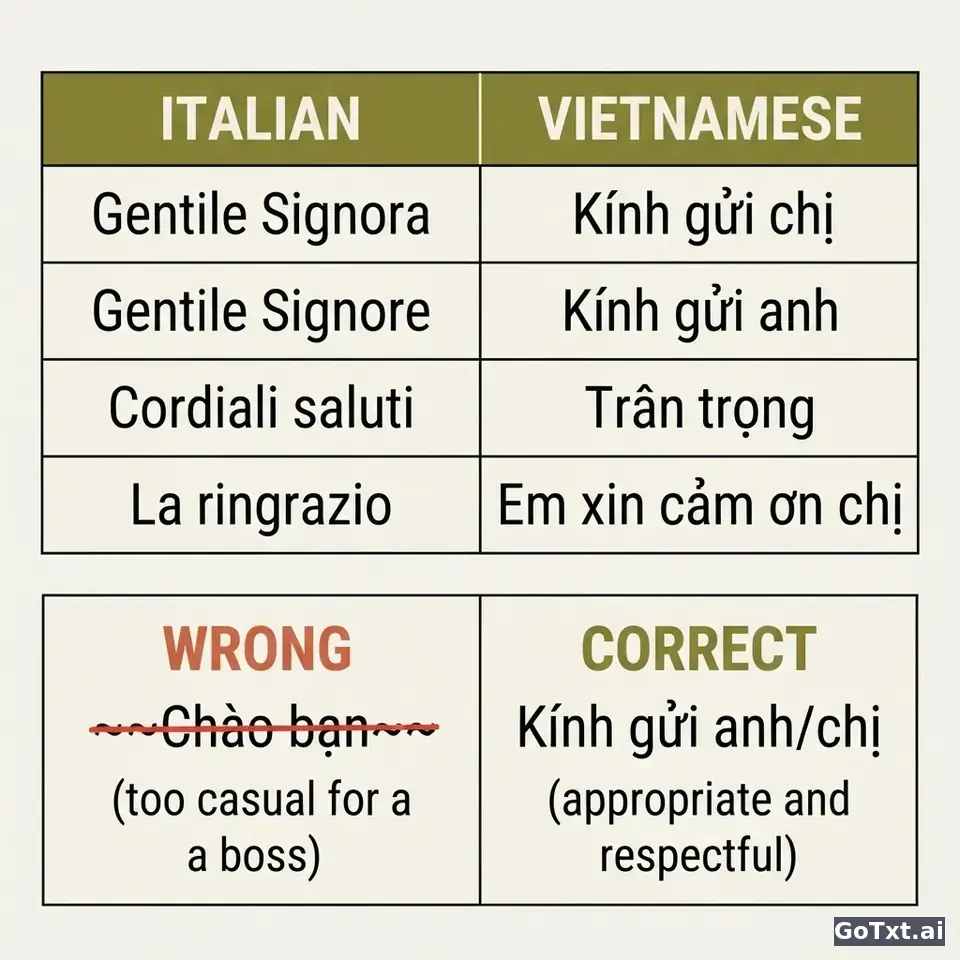 Email formali in vietnamita: 4 trappole che smascherano uno straniero — illustration | GoTxt