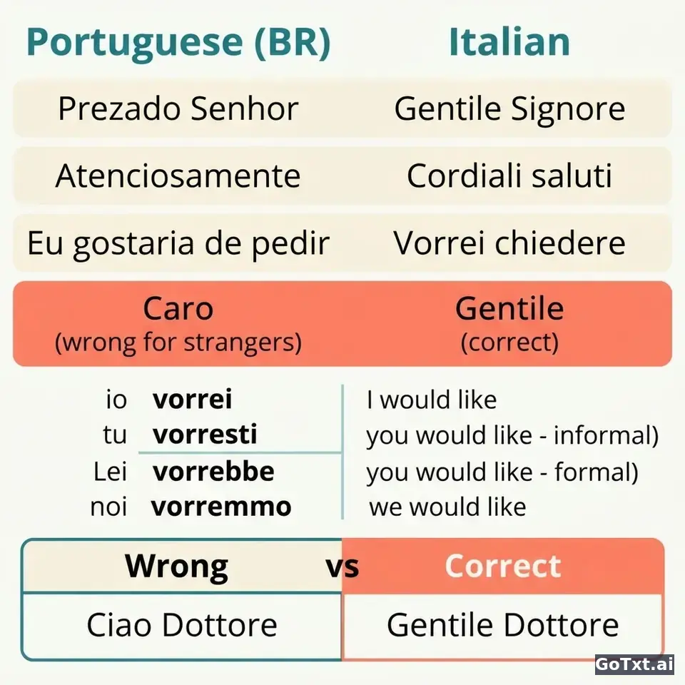 E-mail formal em italiano: 4 armadilhas que entregam que você não é nativo — illustration | GoTxt