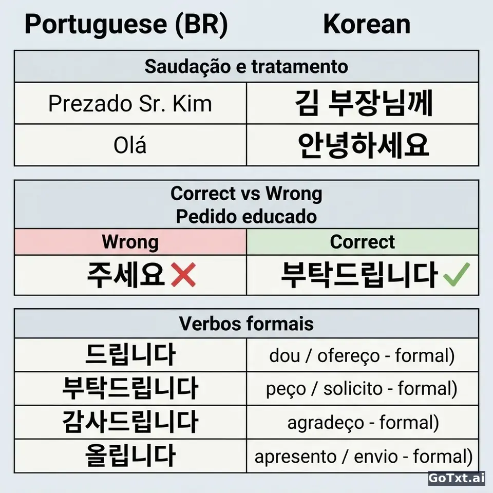 E-mails formais em coreano: 4 armadilhas que entregam que você não é nativo — illustration | GoTxt