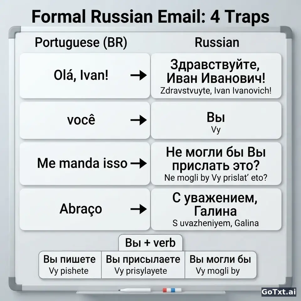 E-mails formais em russo: 4 armadilhas que denunciam um estrangeiro — illustration | GoTxt