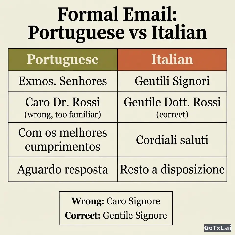 E-mails formais em italiano: 4 armadilhas que revelam logo que não és nativo — illustration | GoTxt