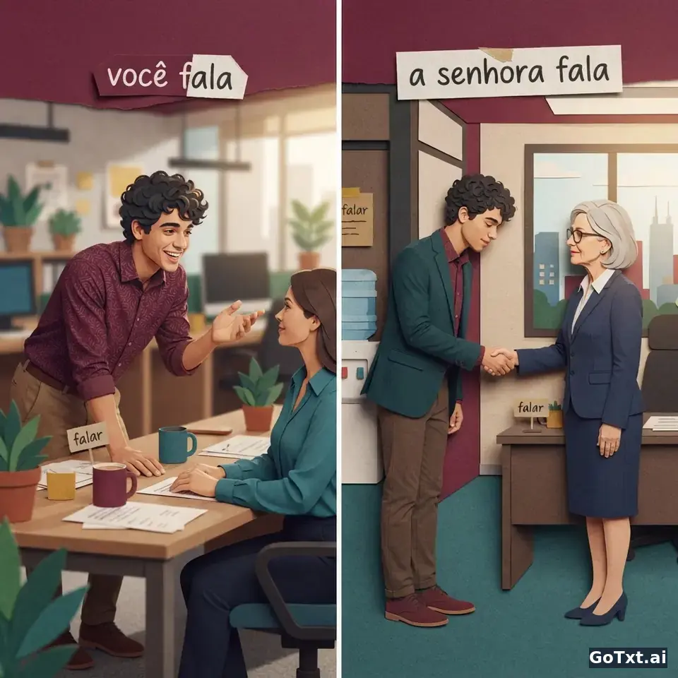 أنت أم حضرتك؟ فنّ المخاطبة بالبرتغالية دون إحراج — illustration | GoTxt