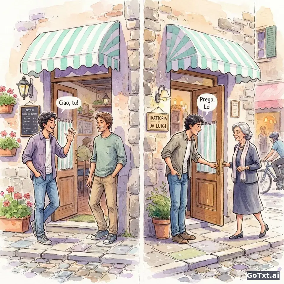 Tu oder Lei? So triffst du im Italienischen den richtigen Ton — illustration | GoTxt