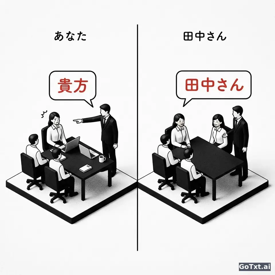 You or You? Choosing the Right "You" in Japanese — illustration | GoTxt