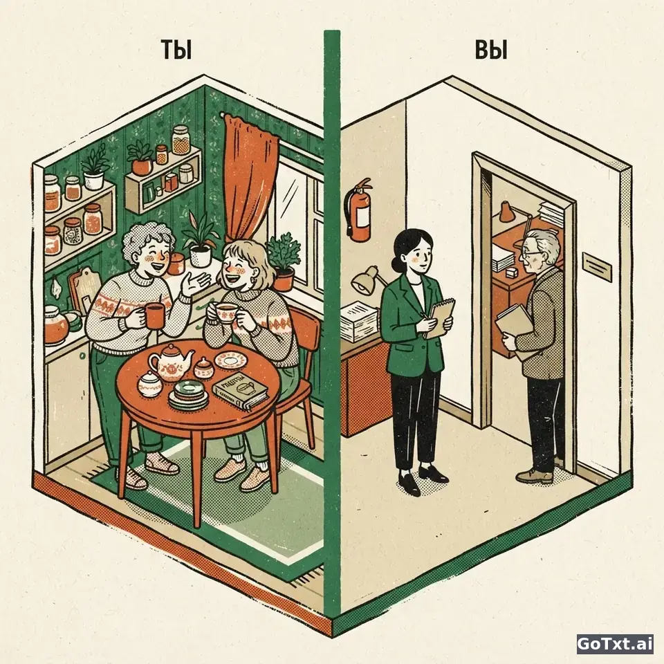 "Ты" or "Вы"? How to Address People in Russian Without Sounding Rude — illustration | GoTxt
