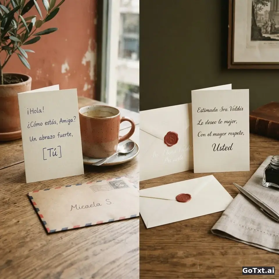 Tú or Usted? How to Address People in Spanish Without Sounding Rude — illustration | GoTxt
