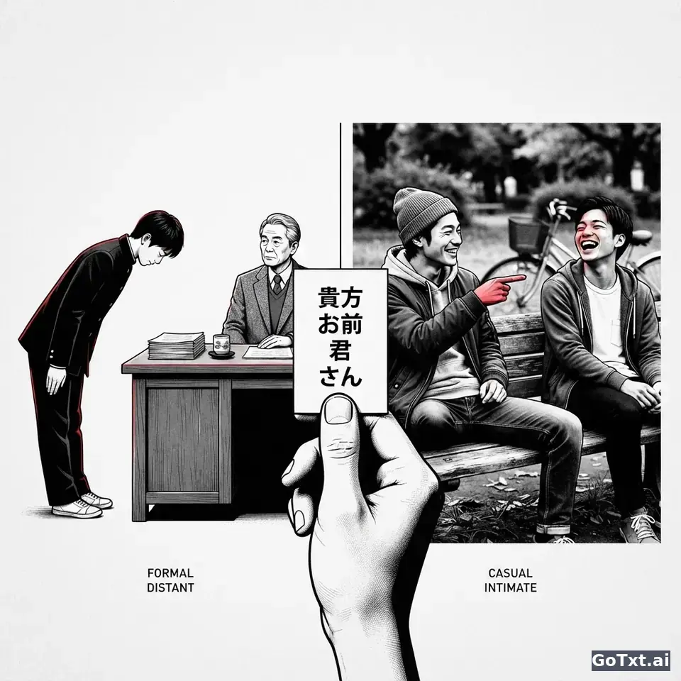 Tú o usted en japonés: cómo elegir el registro sin ofender a nadie — illustration | GoTxt