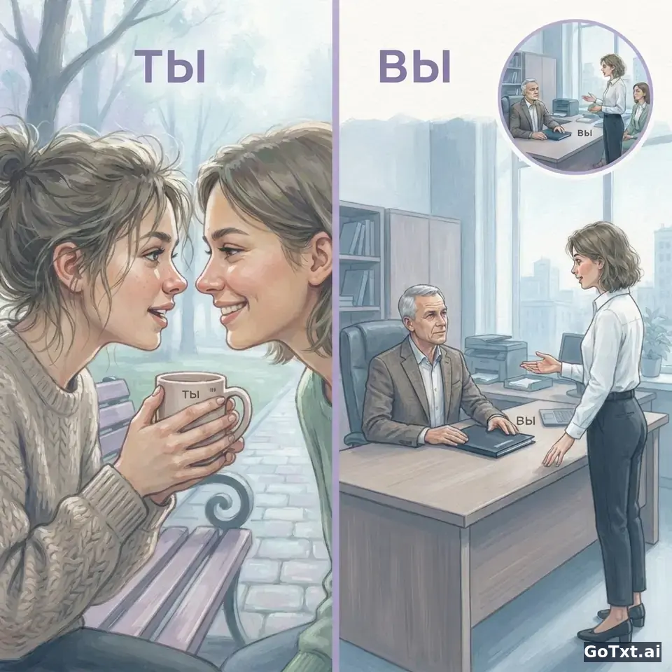 Ты или вы: cómo dirigirte a alguien en ruso sin meter la pata — illustration | GoTxt
