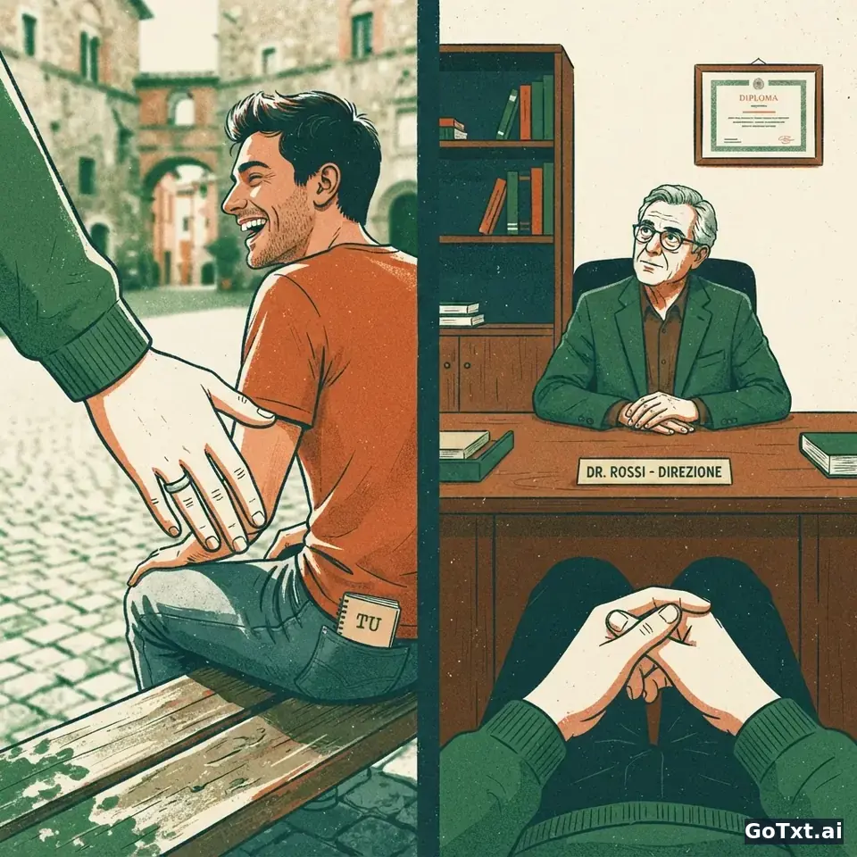 Tu ou Lei ? Maîtriser le tutoiement et le vouvoiement en italien — illustration | GoTxt