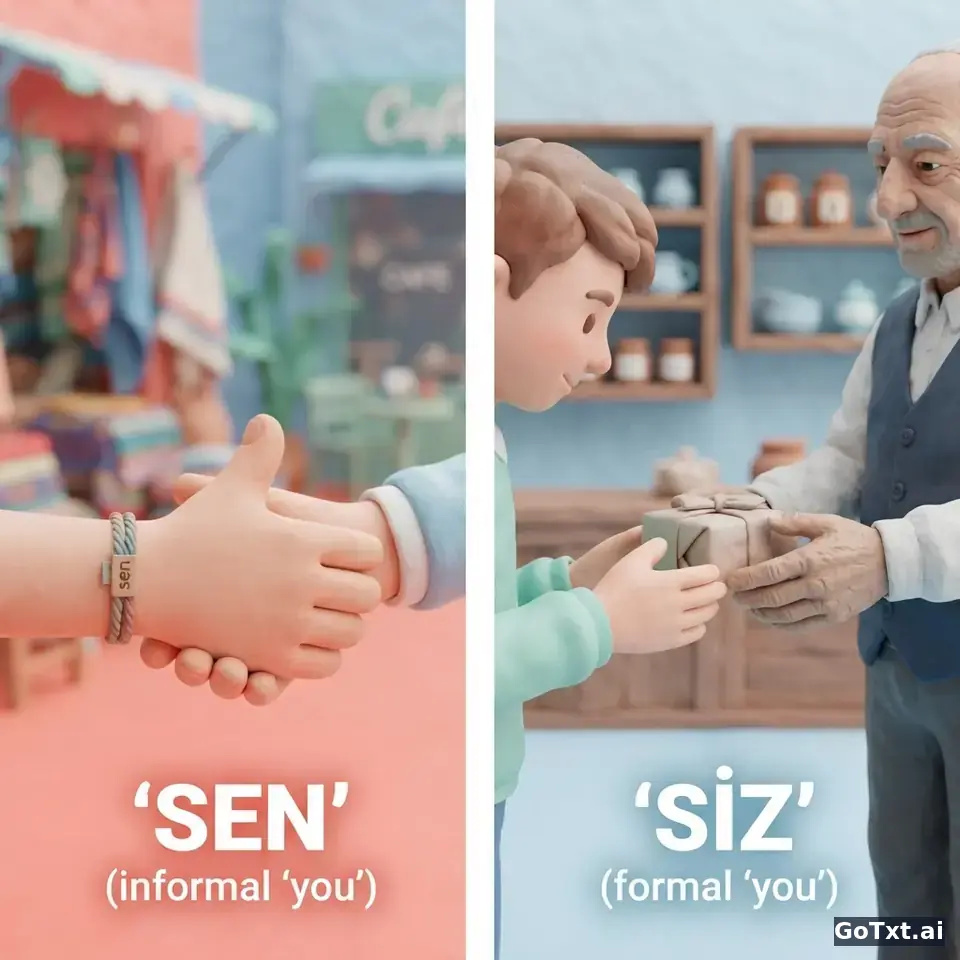 Sen ou siz ? Maîtriser les formes d'adresse en turc sans vexer personne — illustration | GoTxt