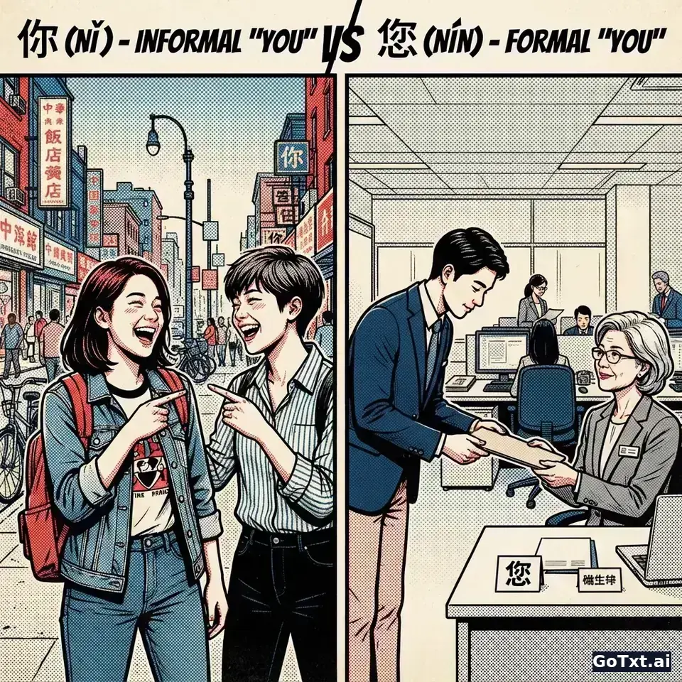 Tu o Lei? Come rivolgersi a qualcuno in cinese senza fare figuracce — illustration | GoTxt