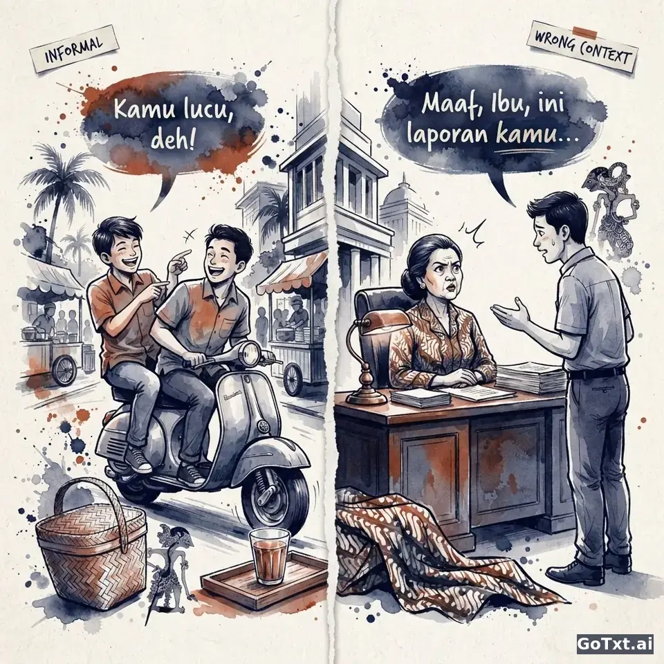 Tu o Lei? Come rivolgersi a qualcuno in indonesiano senza fare figuracce — illustration | GoTxt
