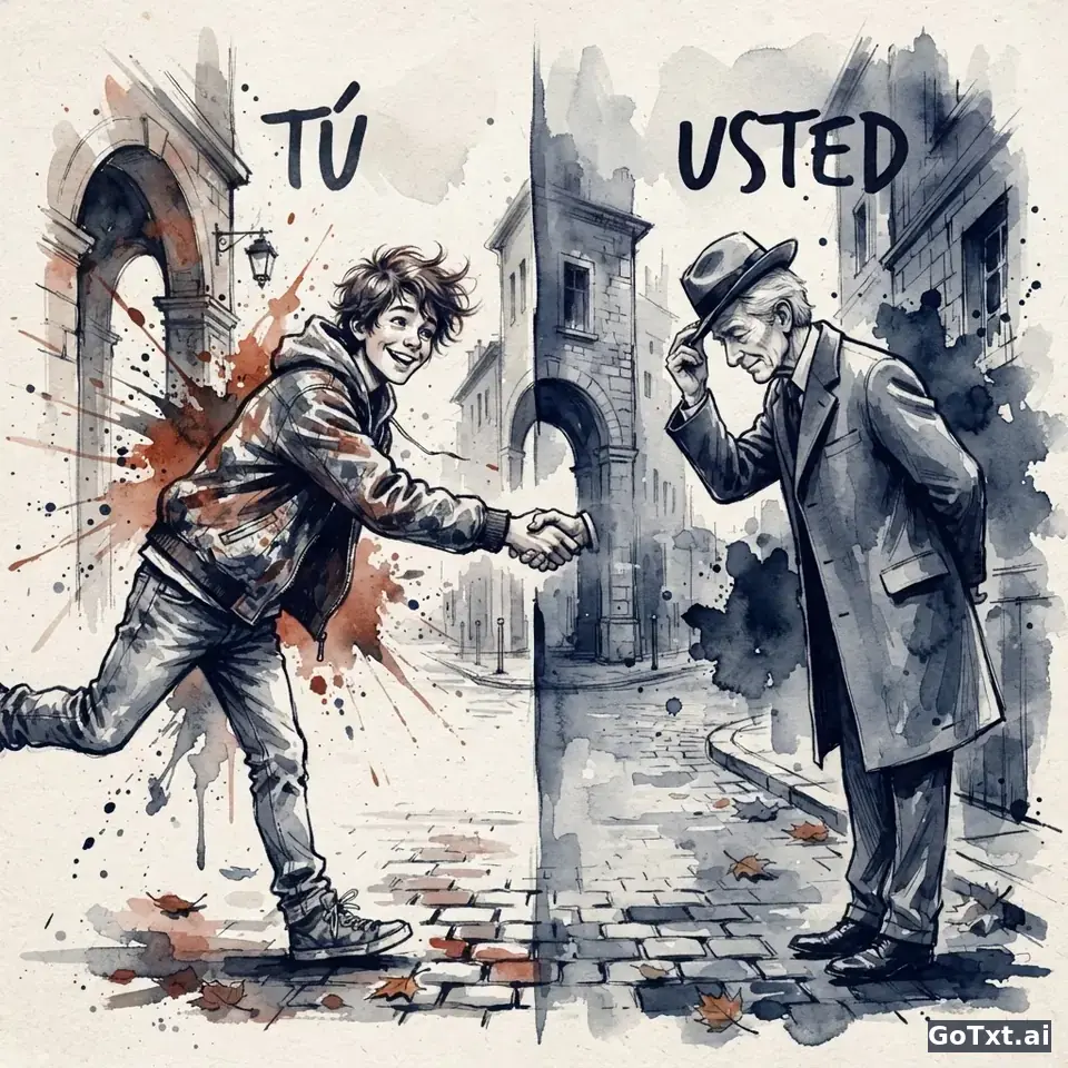 Tu o usted? Come dare del tu e del lei in spagnolo senza fare figuracce — illustration | GoTxt