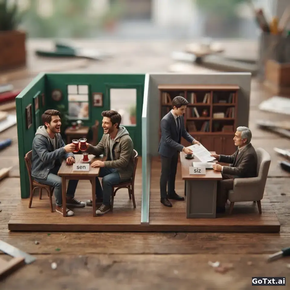 "Tu" o "siz"? Come rivolgersi a qualcuno in turco senza fare figuracce — illustration | GoTxt