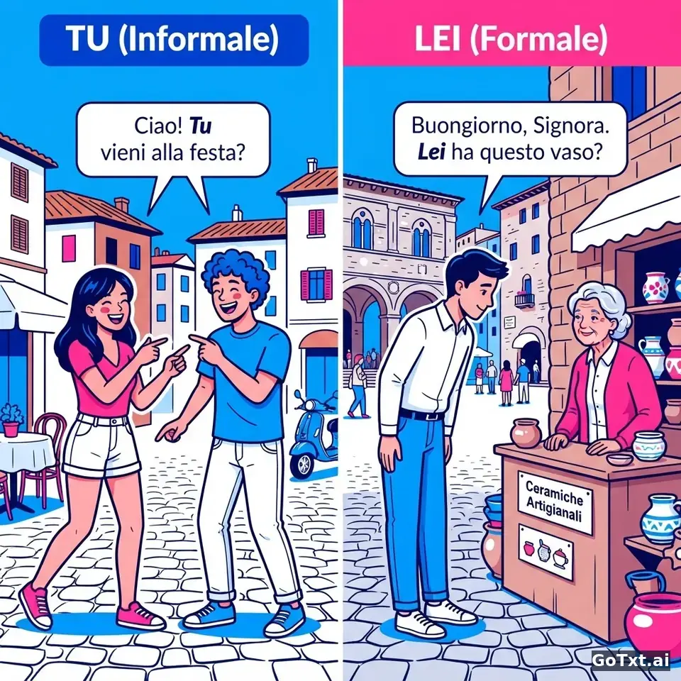 Tu ou Lei? Como tratar as pessoas em italiano sem pagar mico — illustration | GoTxt
