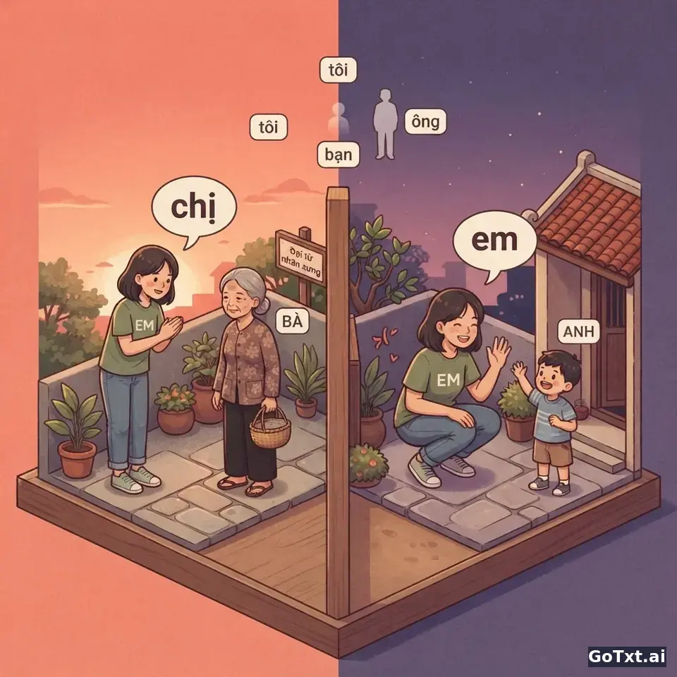 "Você" em vietnamita não existe: como escolher o pronome certo sem pagar mico — illustration | GoTxt