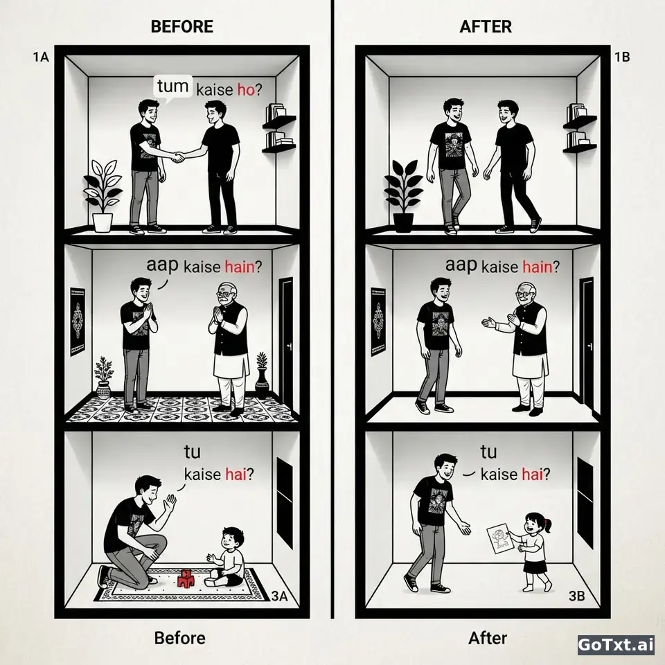 Tu ou o senhor? Como tratar as pessoas em hindi sem parecer mal-educado — illustration | GoTxt