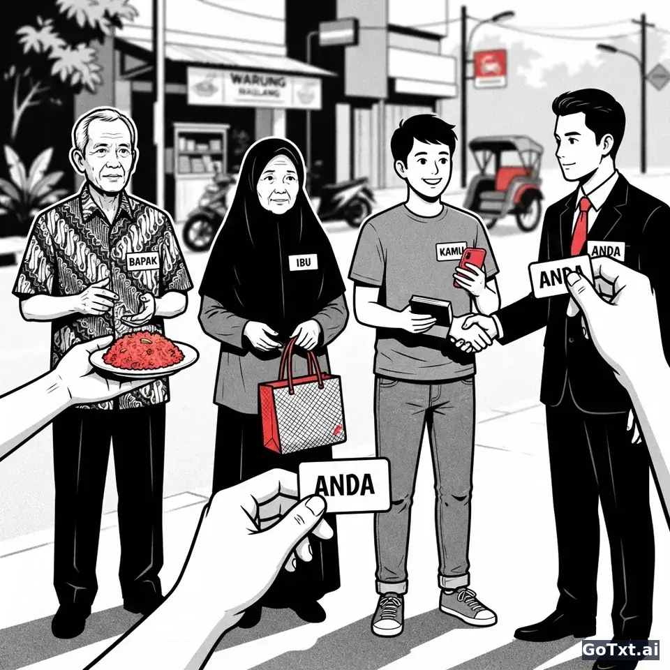 Ты или вы по-индонезийски: как не попасть впросак с **Anda** и **kamu** — illustration | GoTxt