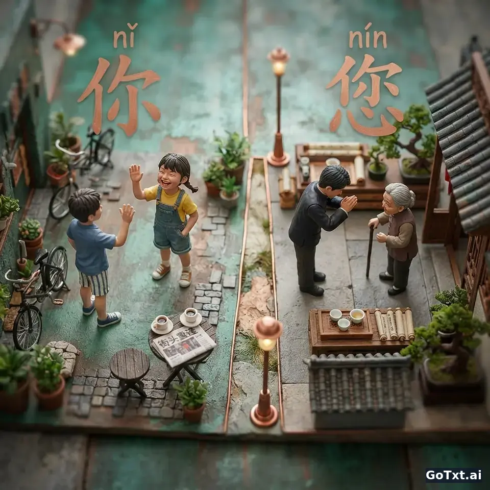 Çince'de "Sen" mi "Siz" mi? 你 ve 您 Arasındaki İnce Çizgi — illustration | GoTxt