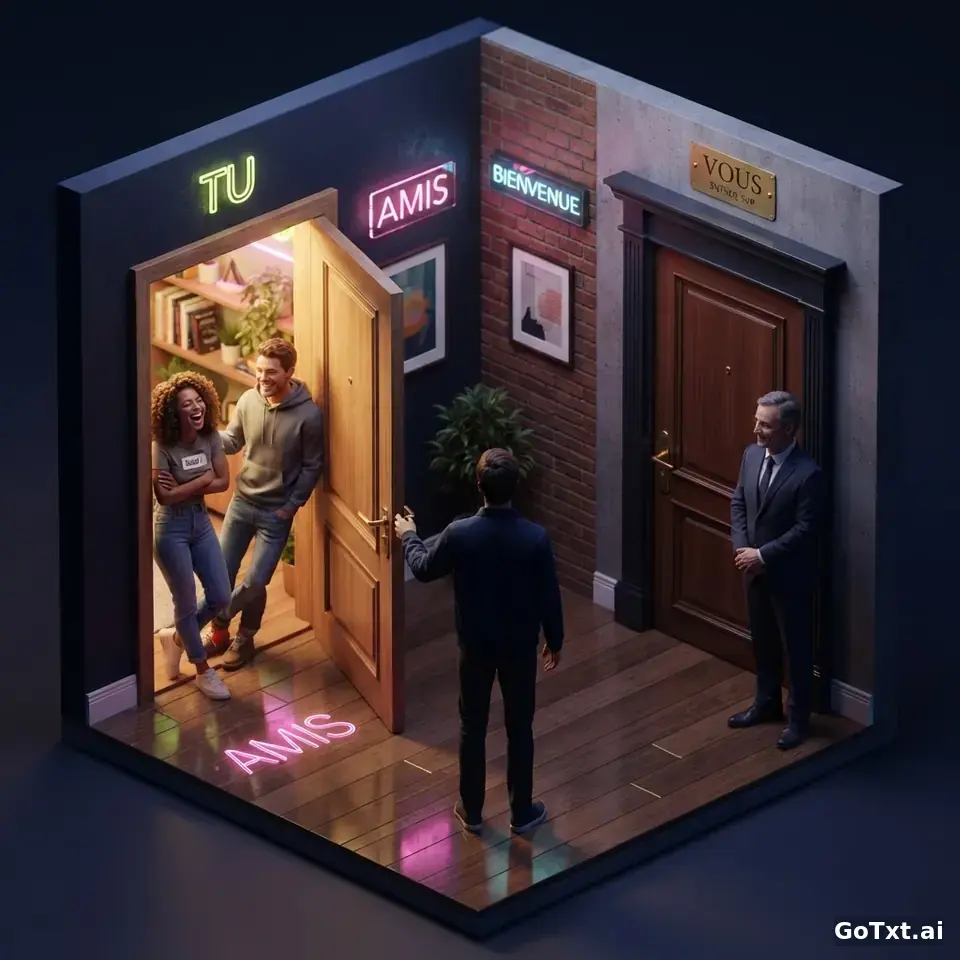Sen mi, siz mi? Fransızcada **tu** ve **vous** arasındaki o ince çizgi — illustration | GoTxt