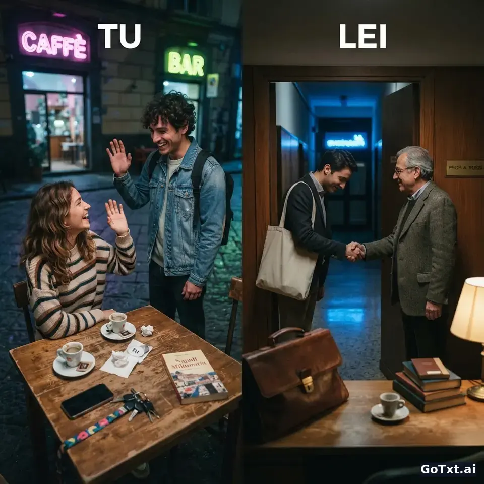 Sen mi, Lei mi? İtalyancada Hitap Etmenin İnce Ayarı — illustration | GoTxt