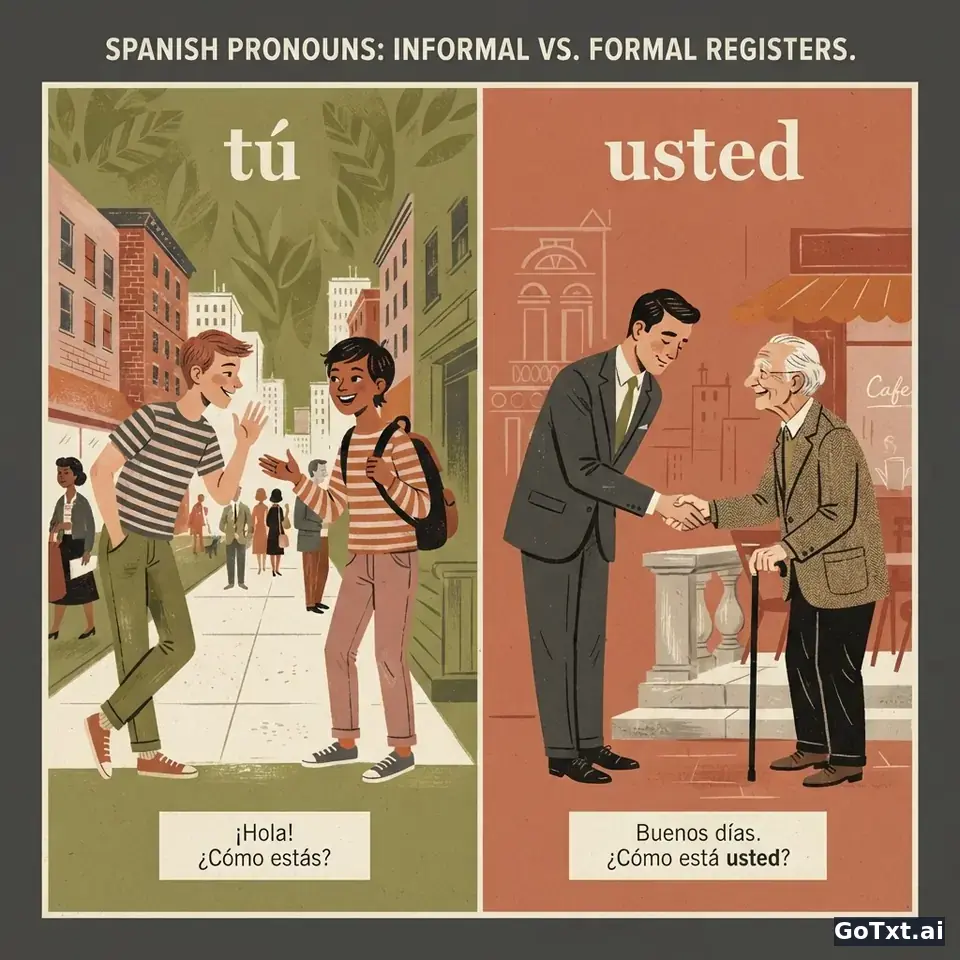 Tú mu, usted mu? İspanyolcada hitap etmenin incelikleri — illustration | GoTxt
