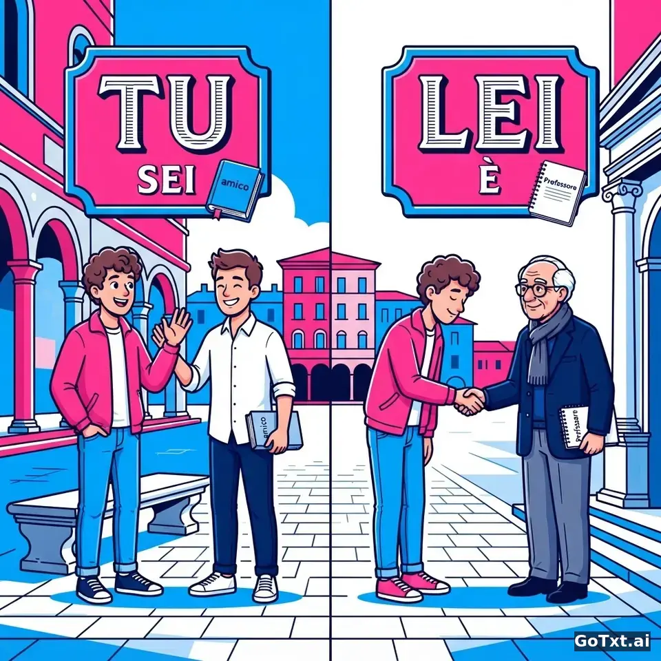 说 **tu** 还是 **Lei**？意大利语称呼全指南 — illustration | GoTxt