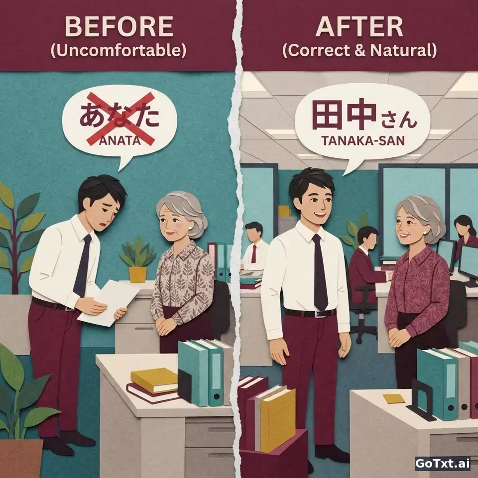 日语里的「你」到底怎么说？敬语与简体称呼全解析 — illustration | GoTxt