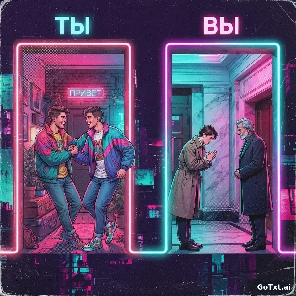 俄语里的「你」和「您」：**ты** 还是 **вы**，说错真的会尴尬 — illustration | GoTxt