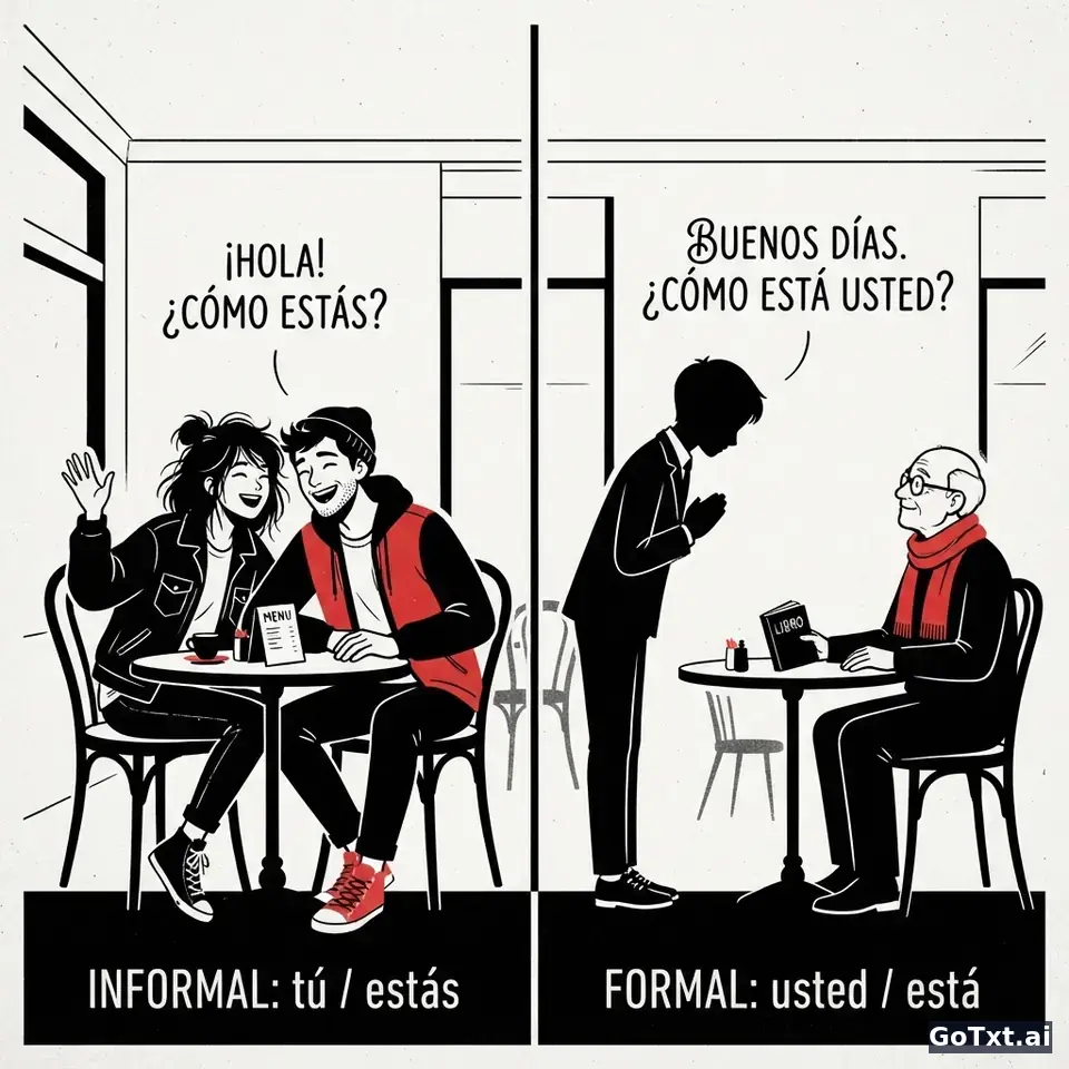 你还是您？西语称呼 tú 与 usted 全解析 — illustration | GoTxt