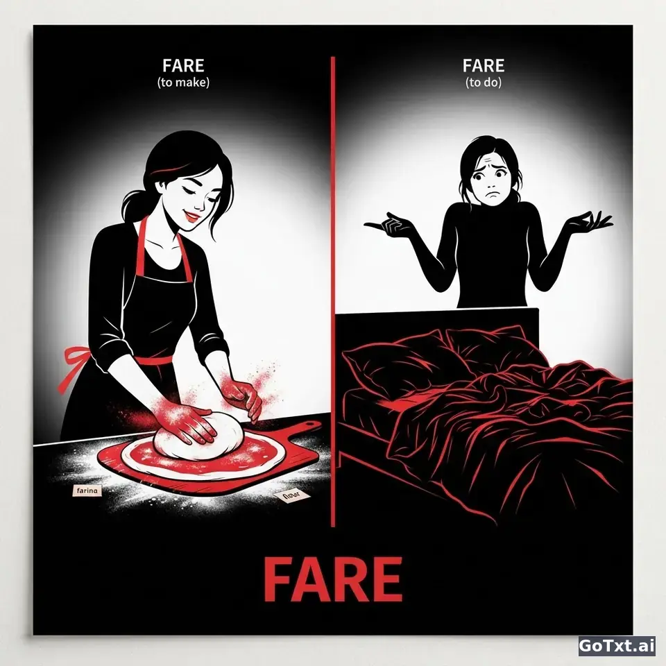 الفعل **fare** في الإيطالية: دليل عملي لإتقان أشكاله وتجنّب الأخطاء الشائعة — illustration | GoTxt