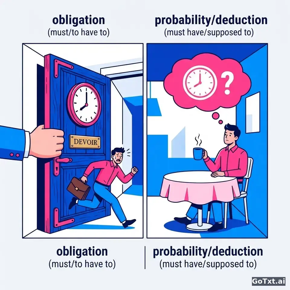Il verbo francese **devoir**: tutte le forme, le trappole e come non sbagliare mai più — illustration | GoTxt