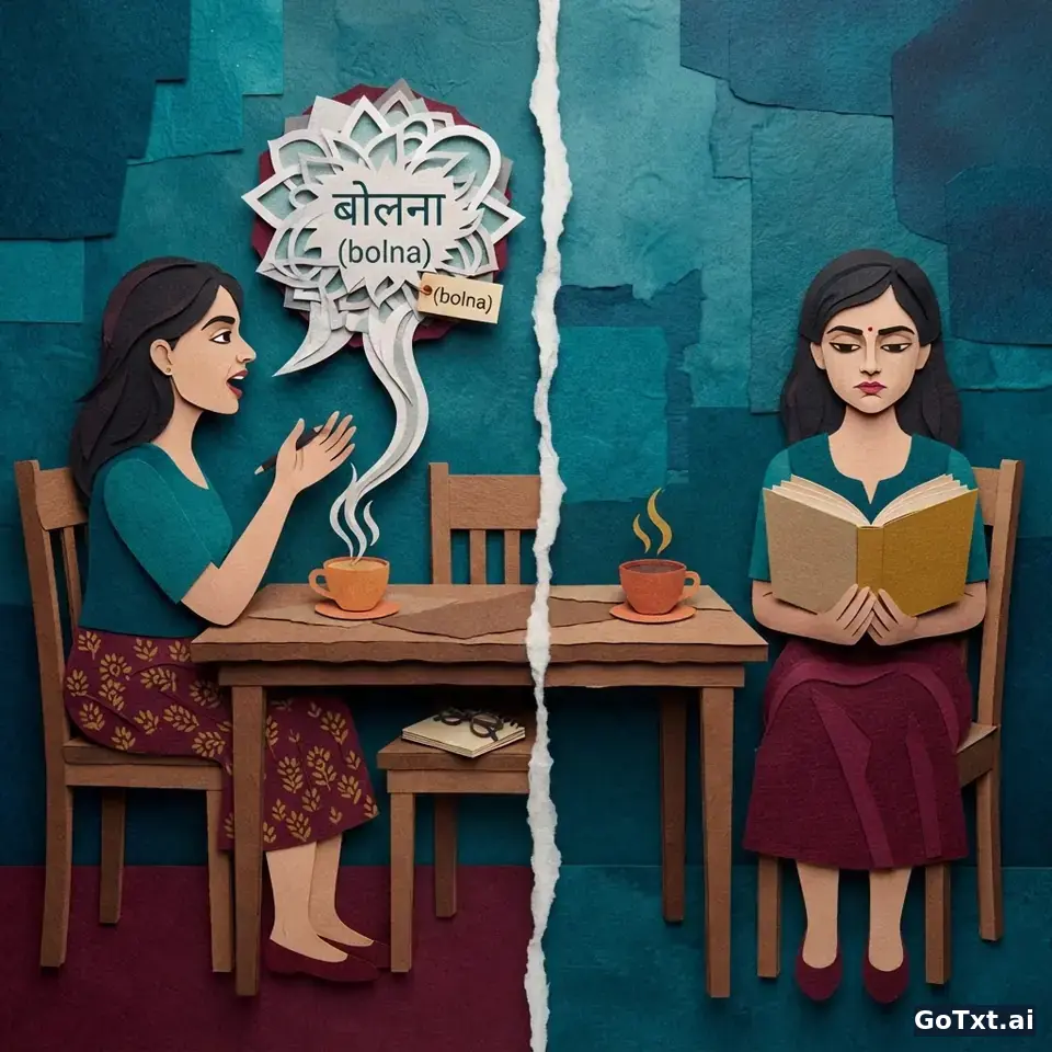 Il verbo **बोलना** in hindi: come domare le sue forme senza impazzire — illustration | GoTxt