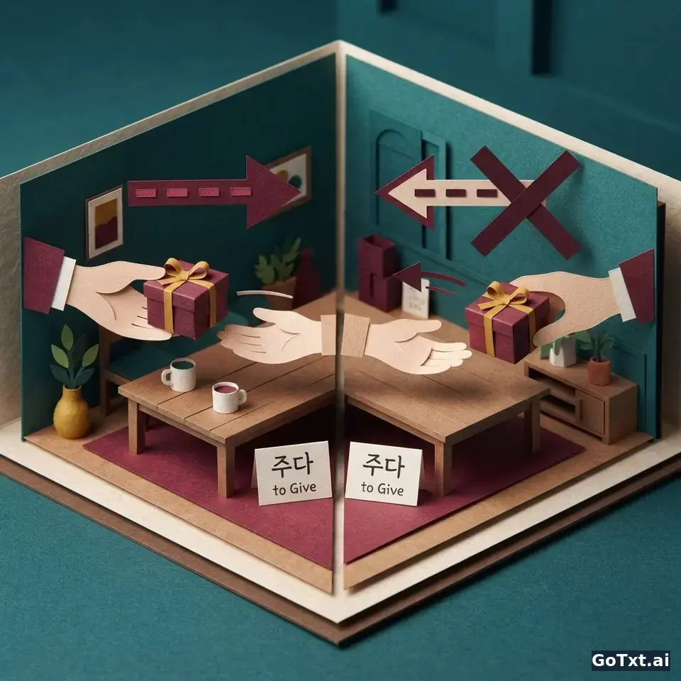 O verbo **주다** em coreano: dar, receber e não trocar as mãos — illustration | GoTxt