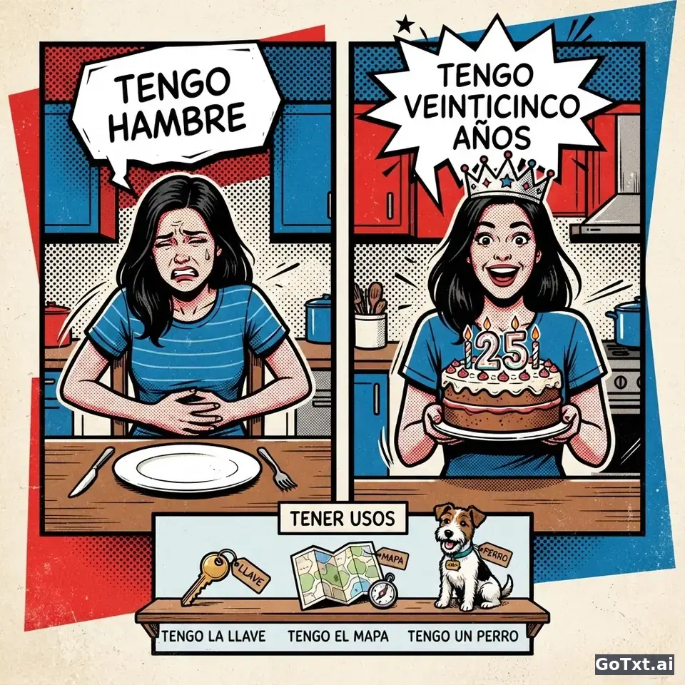 O verbo **tener** em espanhol: formas, armadilhas e como nunca mais errar — illustration | GoTxt
