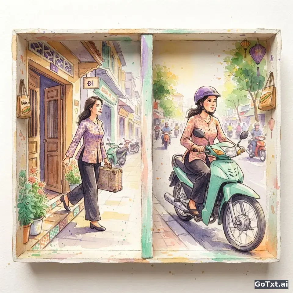 Vietnamca **đi** fiili: "gitmek" deyip geçmeyin, asıl olay burada başlıyor — illustration | GoTxt