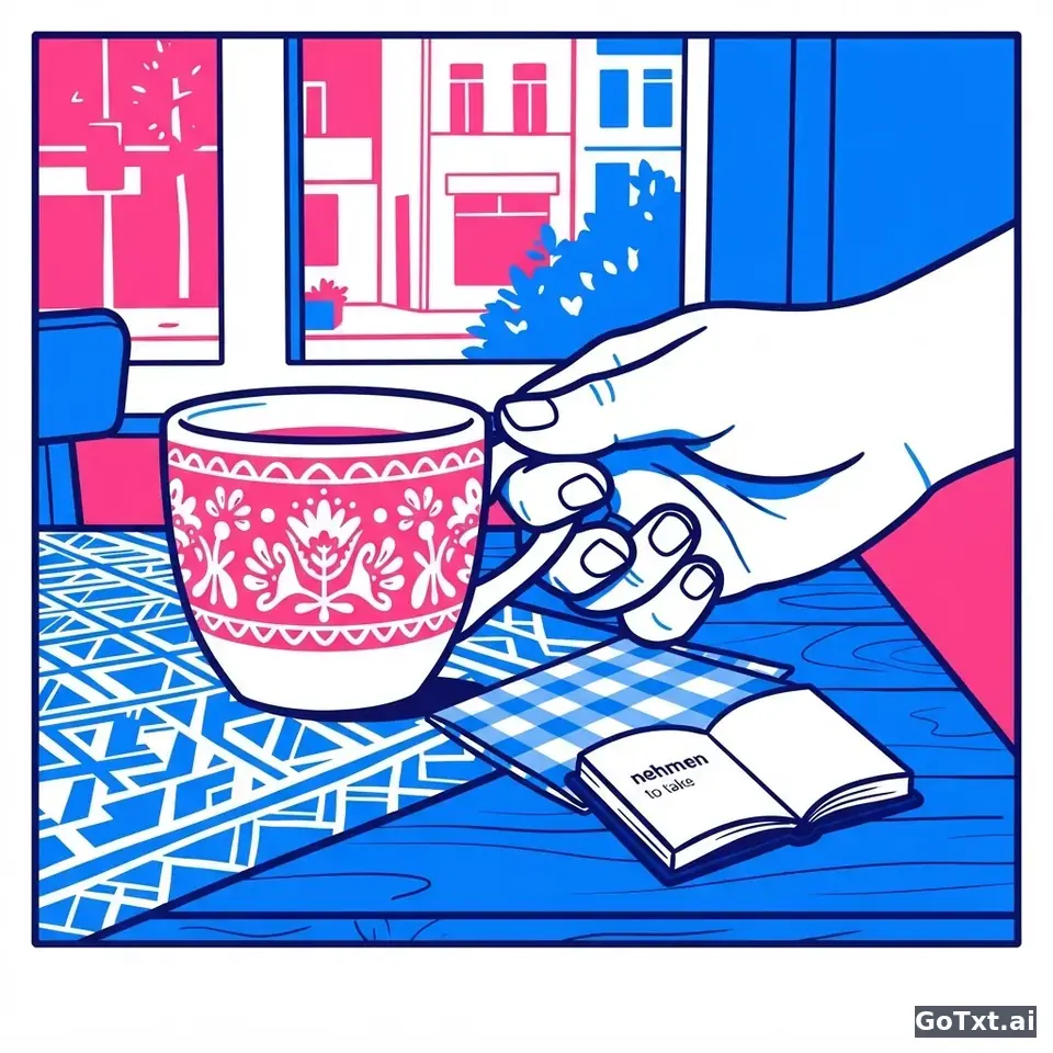 德语动词 nehmen 深度拆解：一次搞懂它的变位、过去时和那些坑 — illustration | GoTxt