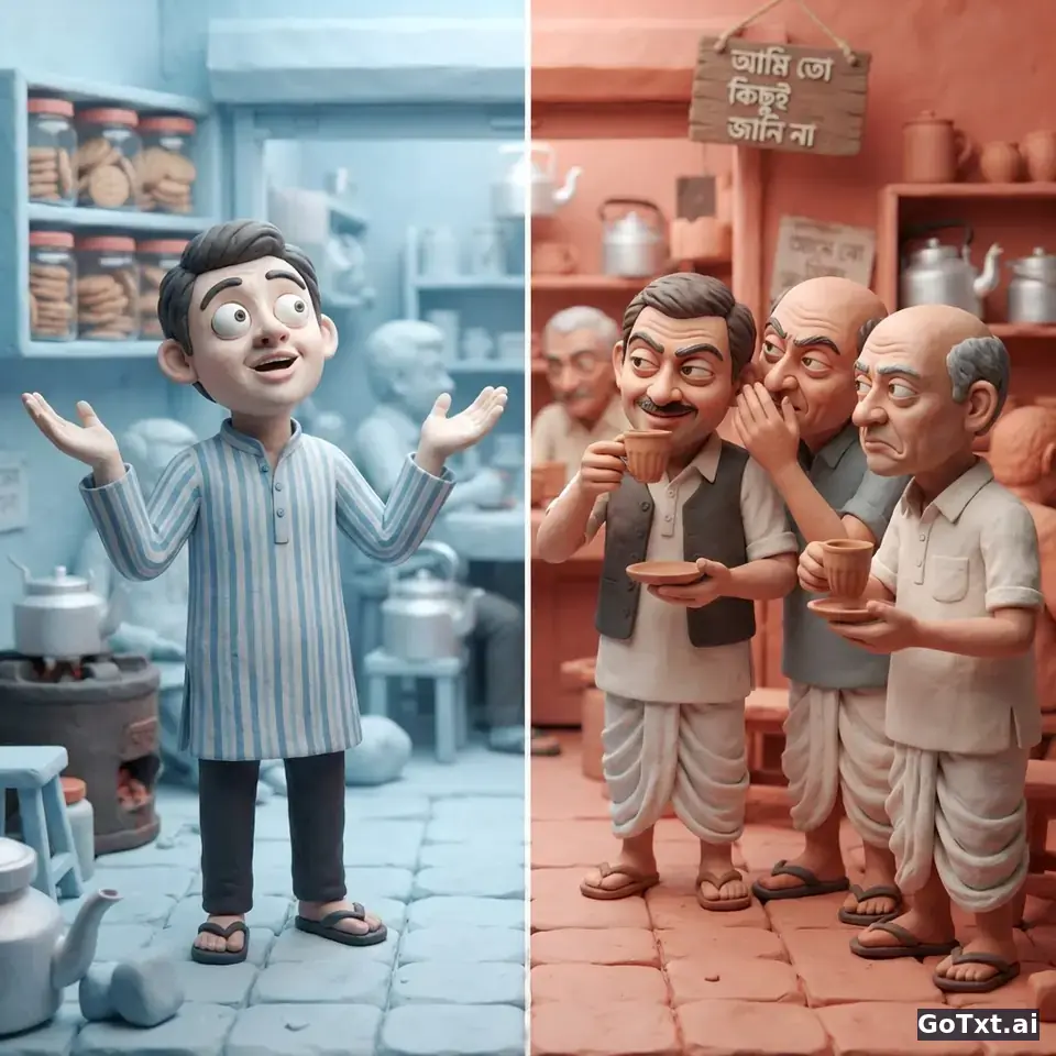 فكّ شفرة النكات البنغالية: تشريح لغوي وثقافي لنكتة شعبية — illustration | GoTxt
