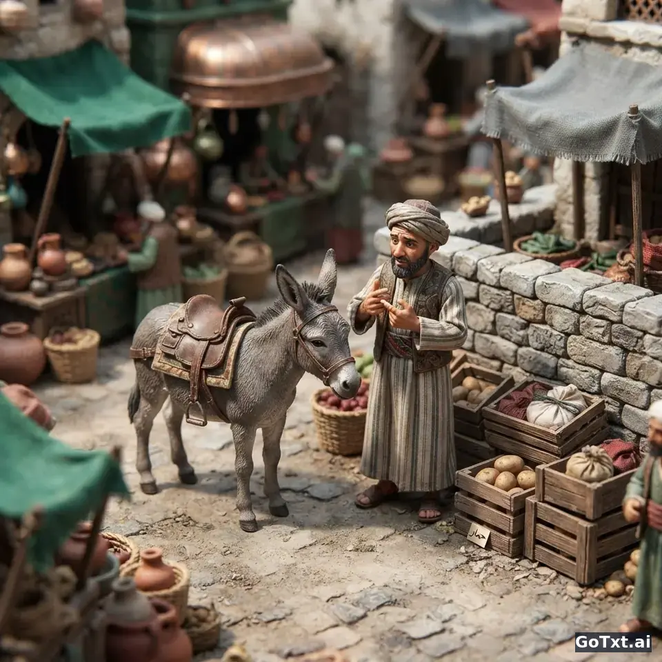 Decoding Arabic Humor: What the Classic "Goha and the Donkey" Joke Really Teaches You — illustration | GoTxt