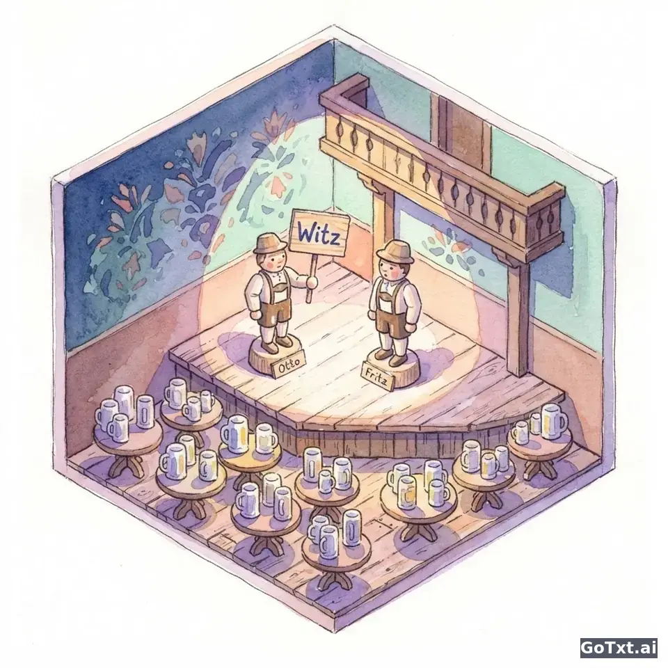 Barzellette tedesche: perché ridiamo di Otto, Fritz e del muro — illustration | GoTxt