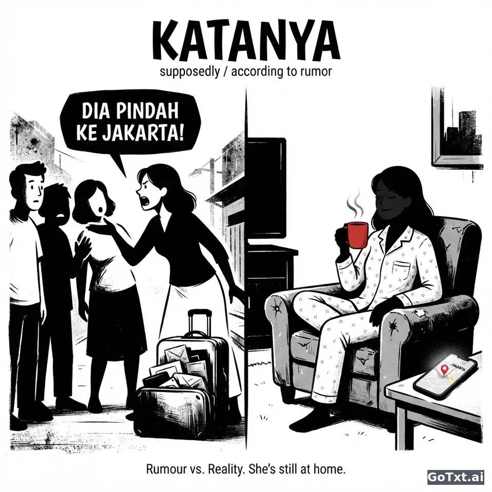 解码印尼国民笑话：从「Katanya」说起，笑点藏在语法里 — illustration | GoTxt